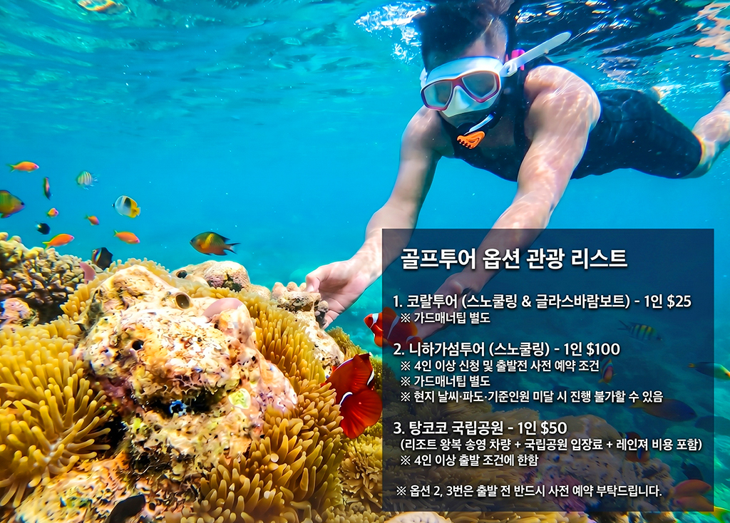 인도네시아 마나도 [ 파라다이스 ] 코스