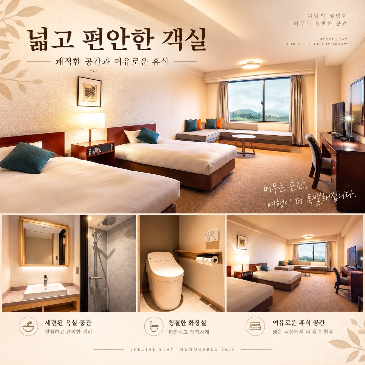 더 펄스 기리시마 호텔 2인 1실 객실