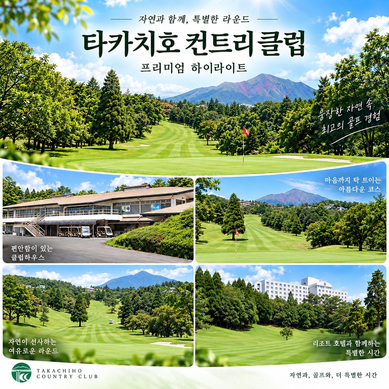 다카치호CC 그린과 코스