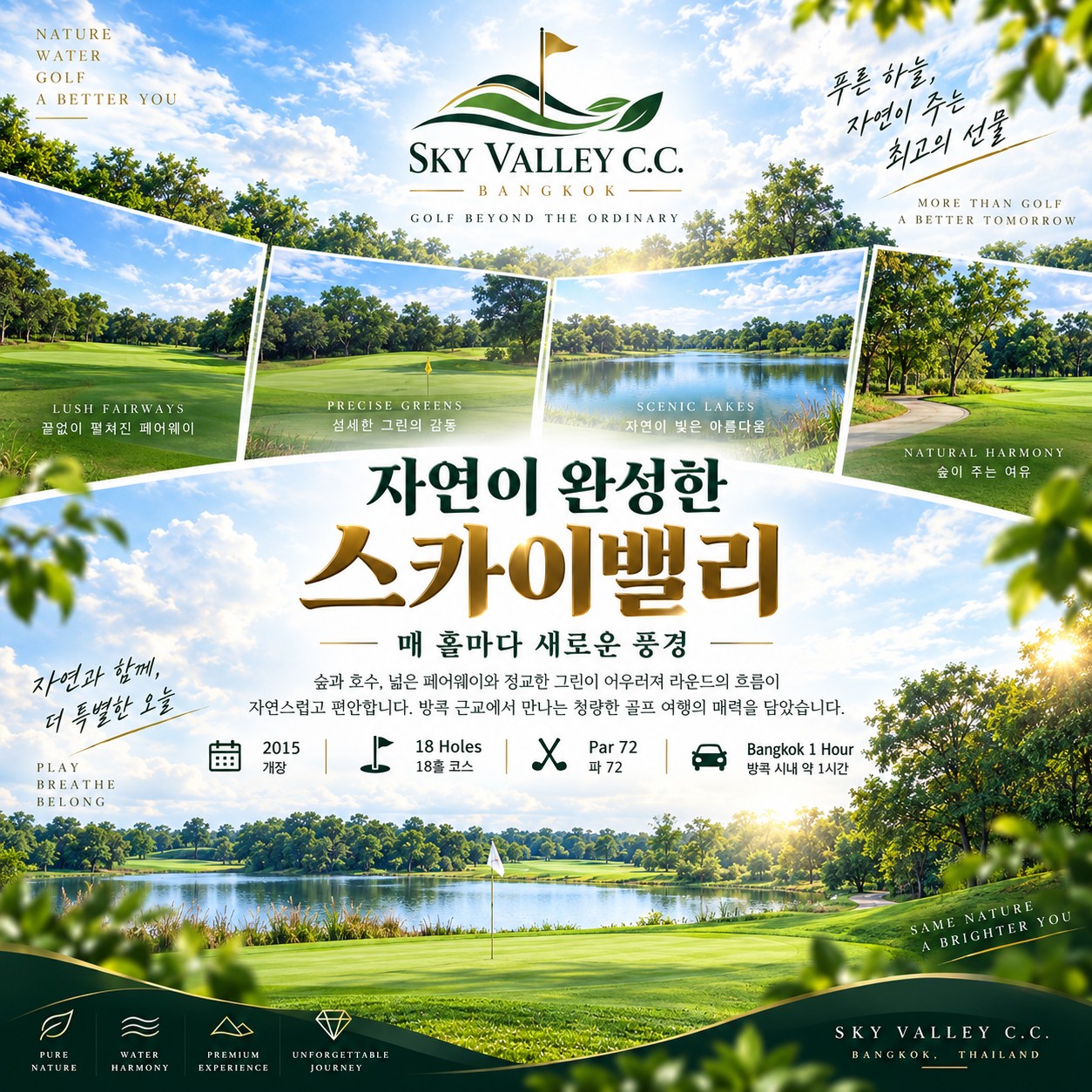 방콕 골프여행 자연이 완성한 스카이밸리