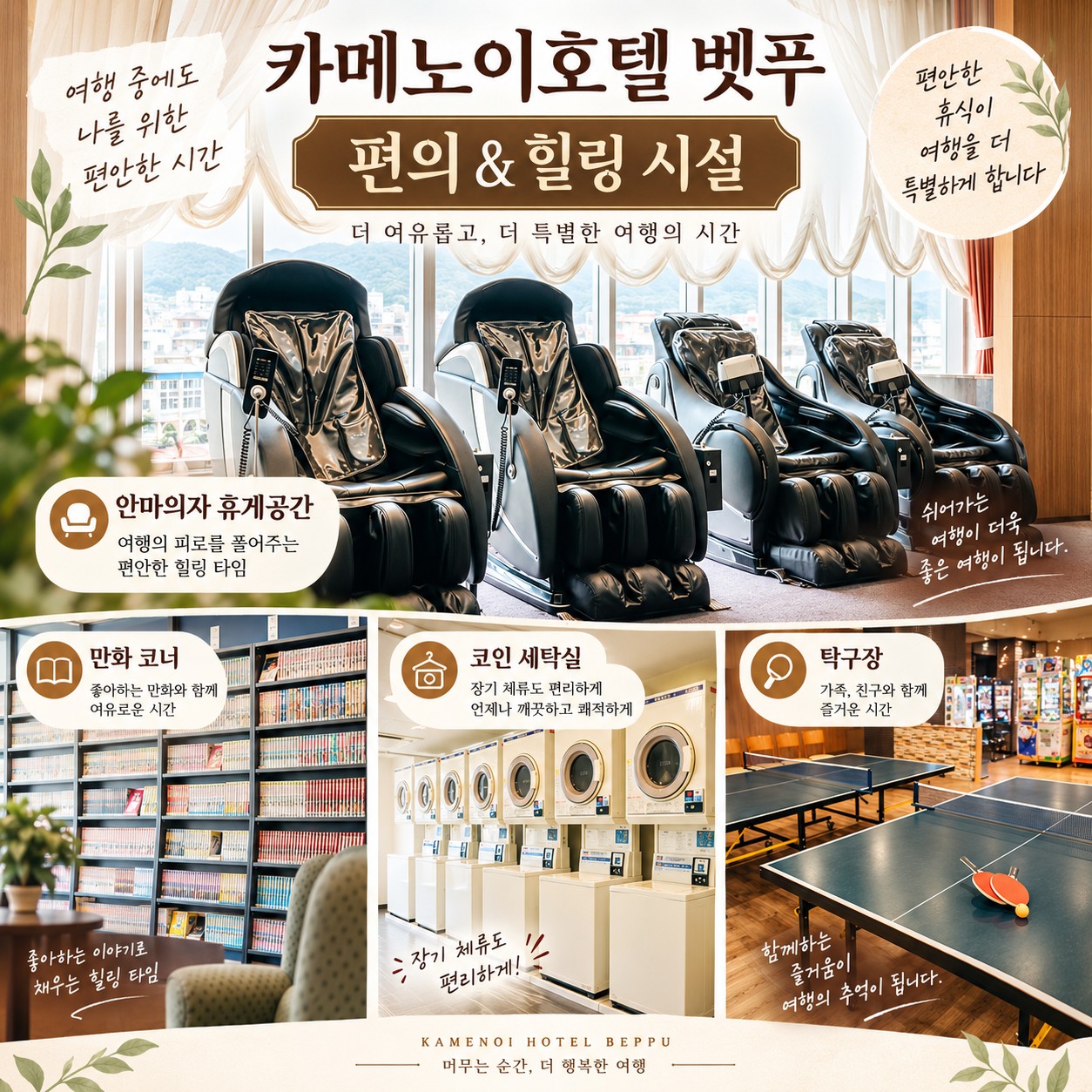 벳푸 골프여행 카메노이 호텔 벳푸 편의 & 힐링 시설