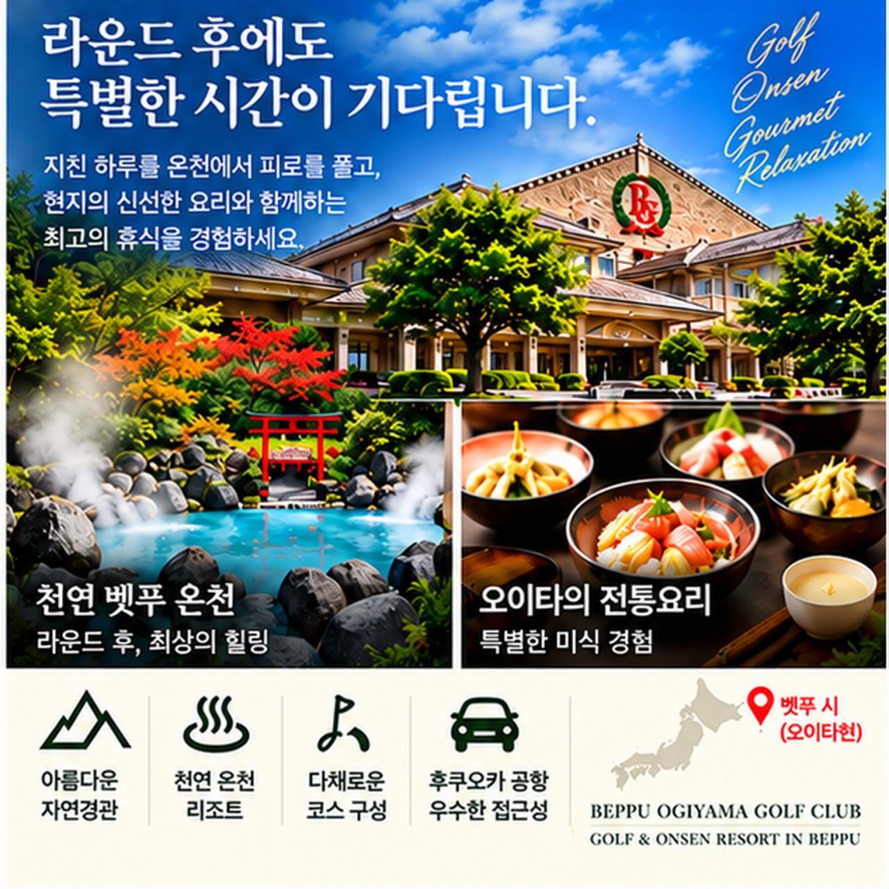 벳푸 골프여행 벳푸 오기야마