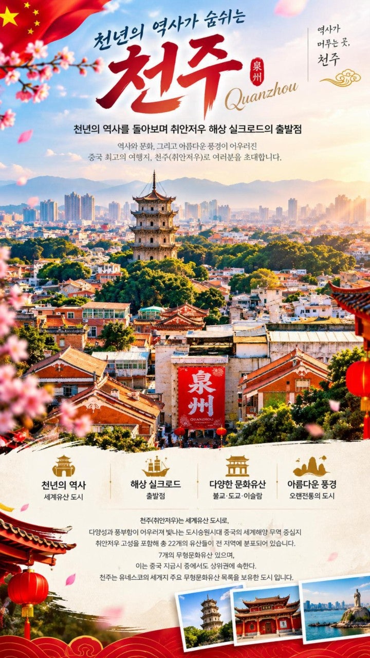 천년 고도 천주(취안저우) 시내 풍경