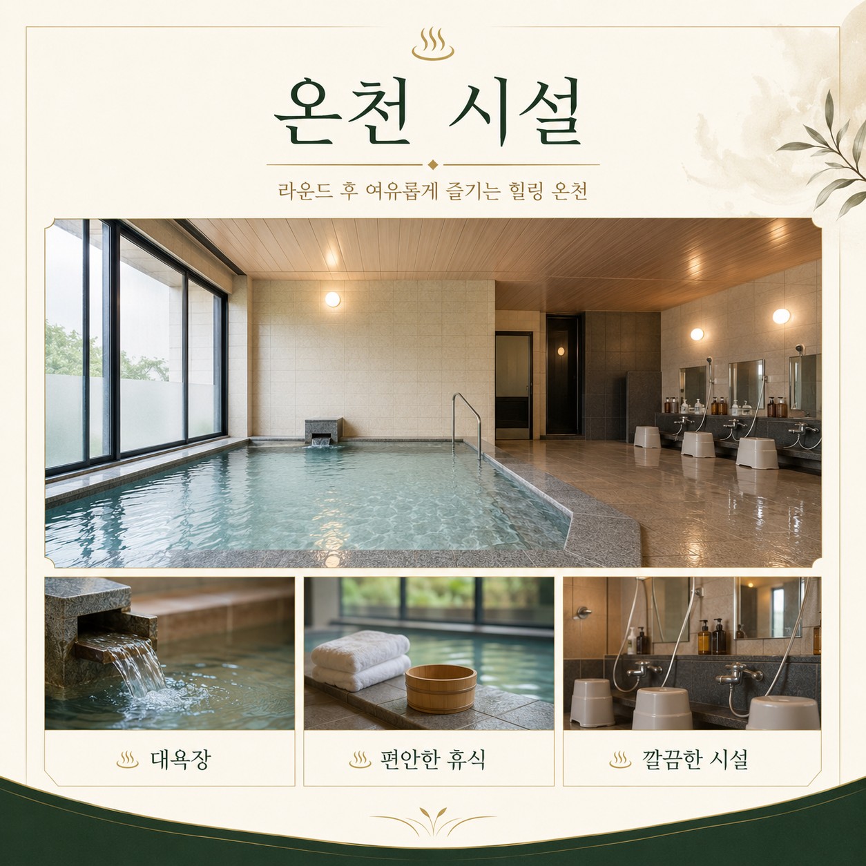 오이타 골프여행 퍼시픽블루 리조트 온천 시설