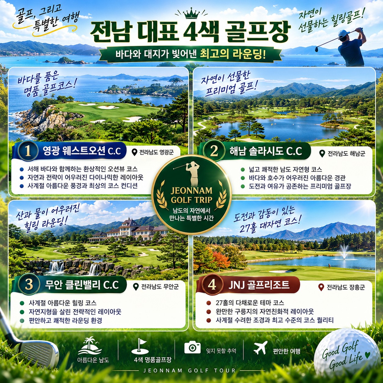 전남 대표 4색 골프장