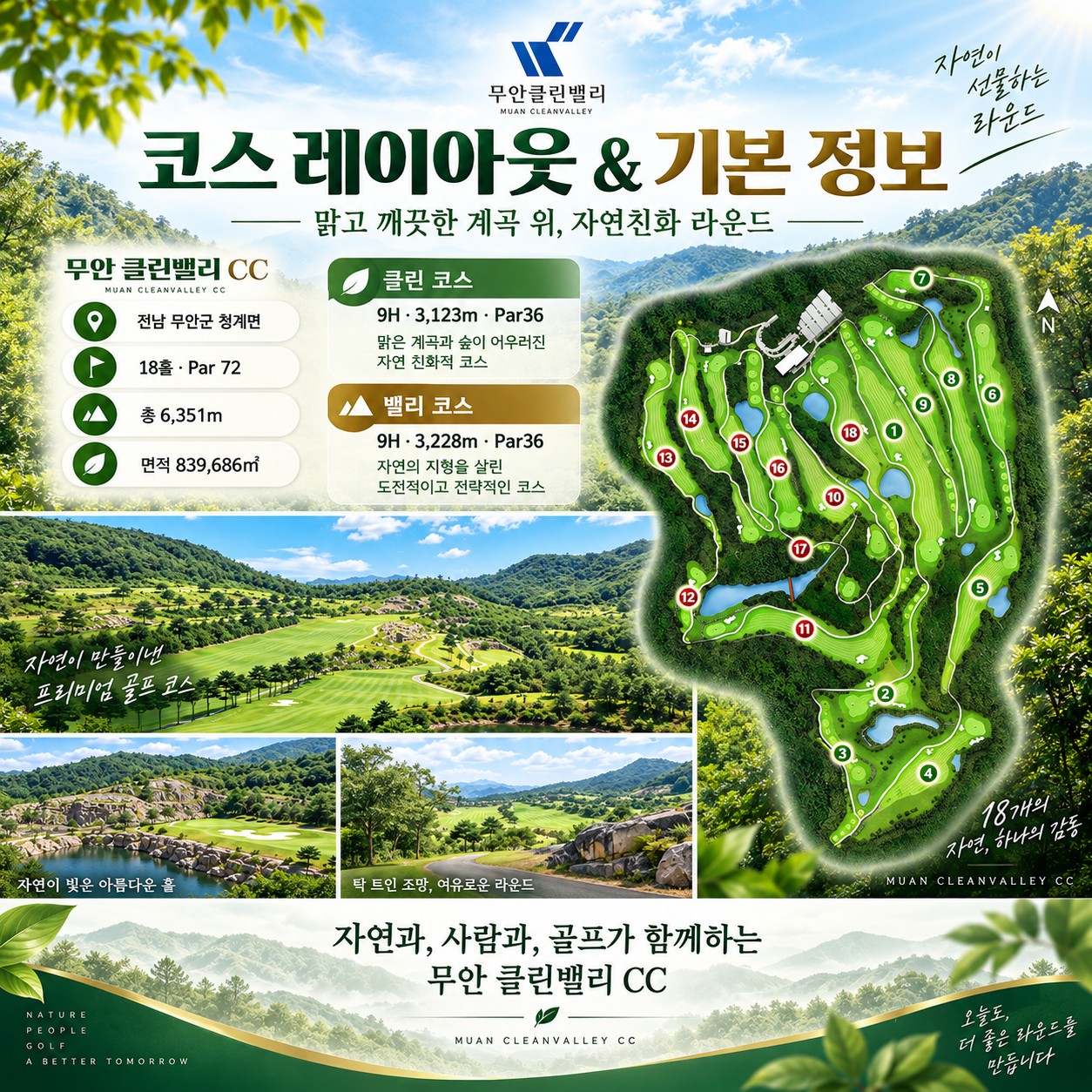 무안 클린밸리CC 코스 레이아웃