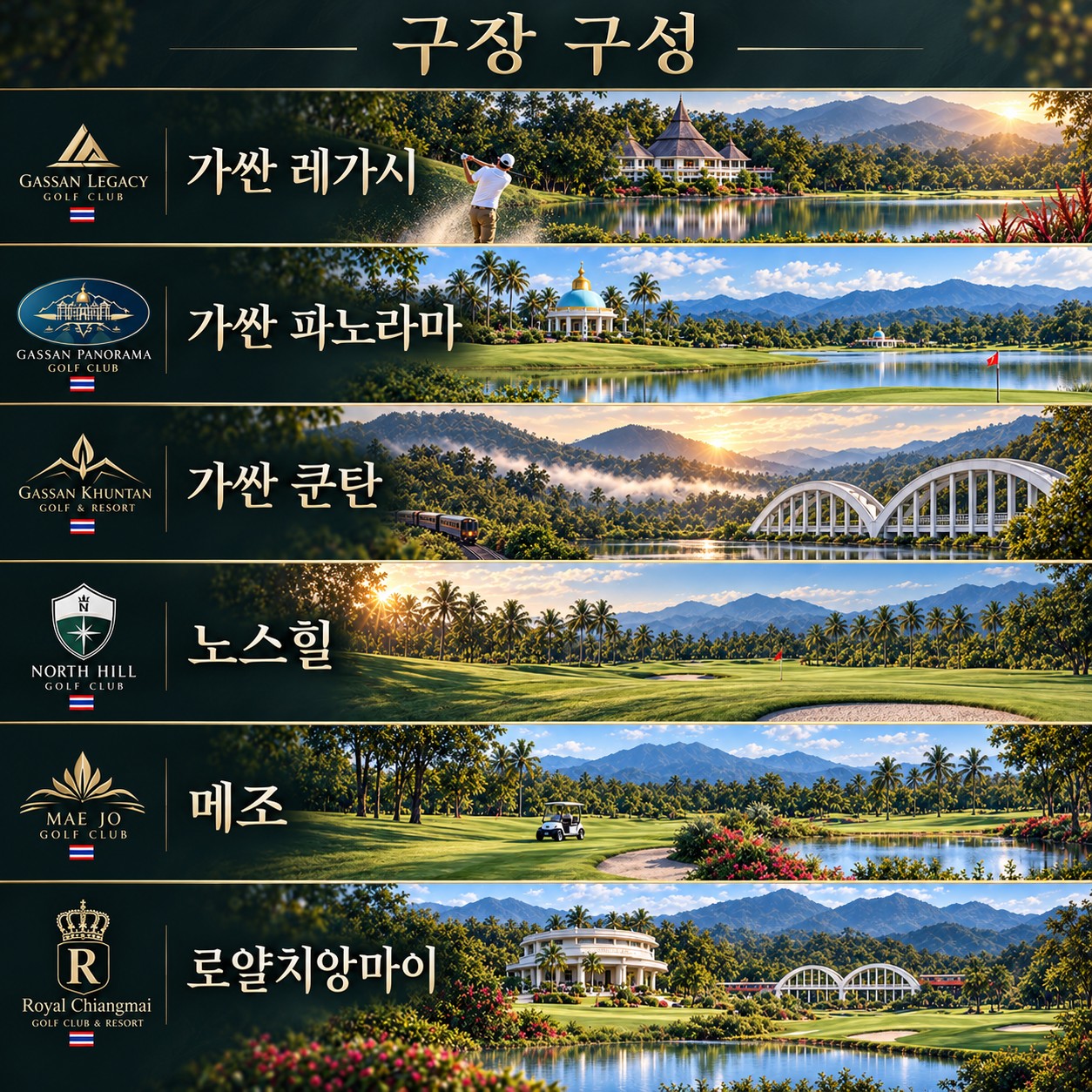 치앙마이 골프여행 구장 구성