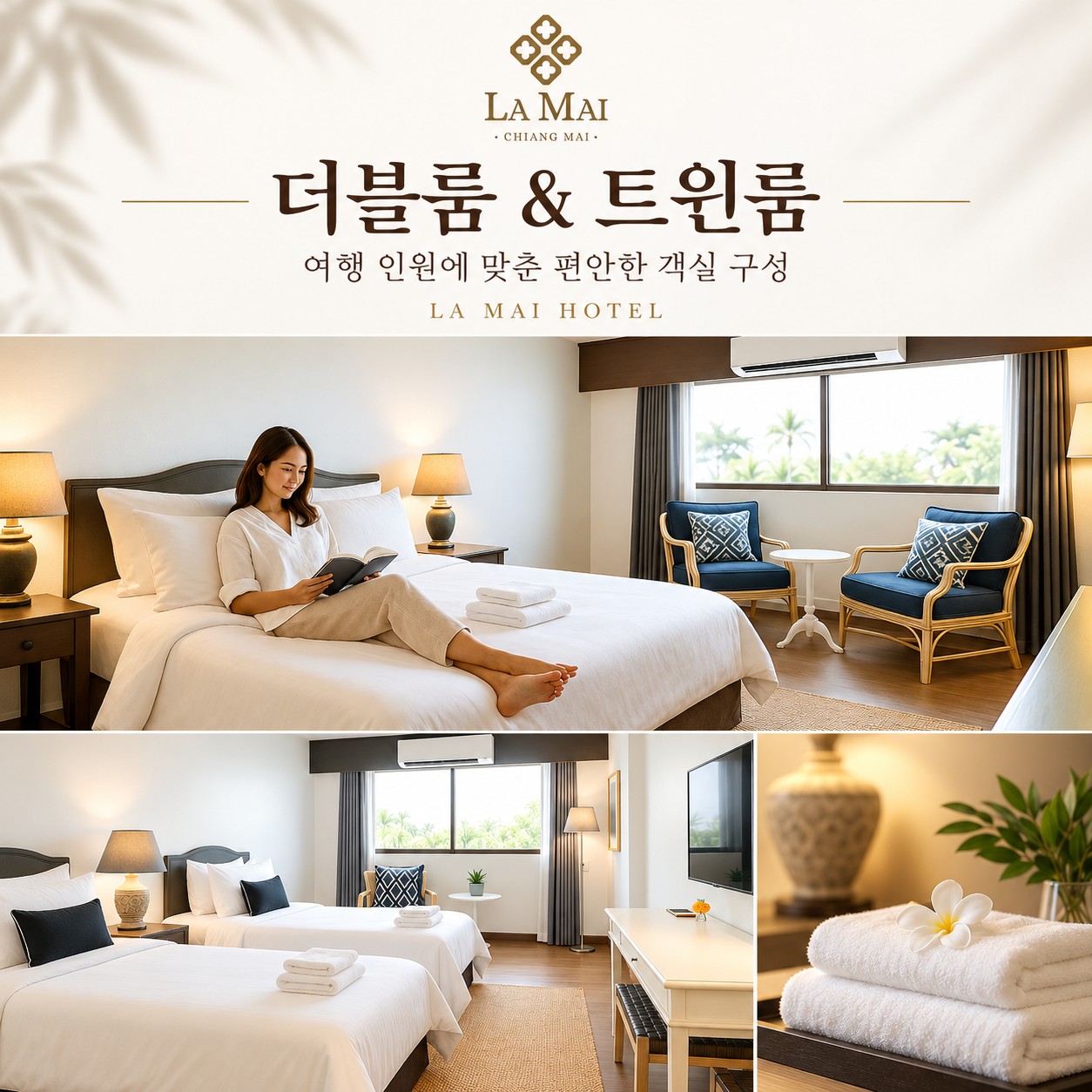 치앙마이 골프여행 라마이 호텔 더블룸 & 트윈룸