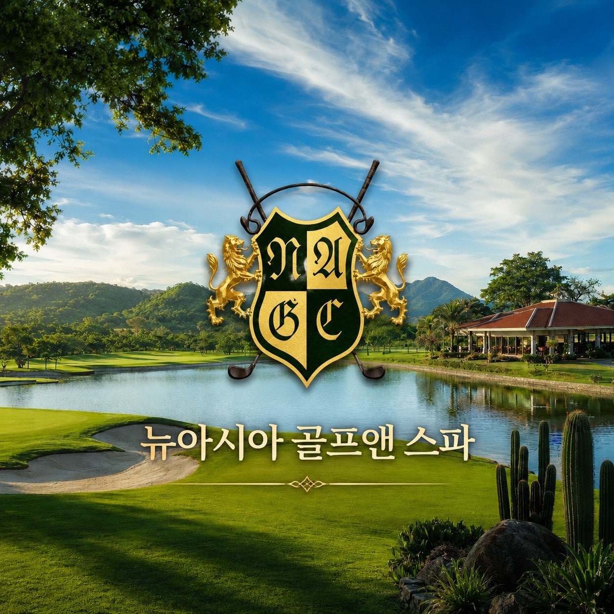 뉴아시아 골프 & 스파 클럽하우스 전경 — 필리핀 클락